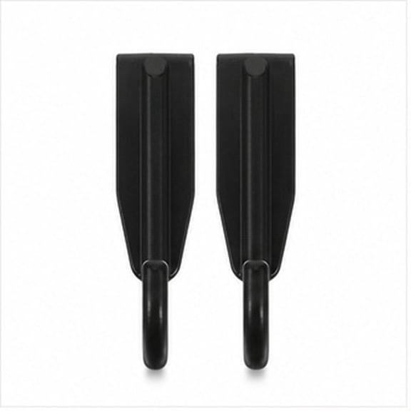 Amosfun 100pcs J Shaped Clip on Hook for Wire Rack Shelf, Black Plastic
