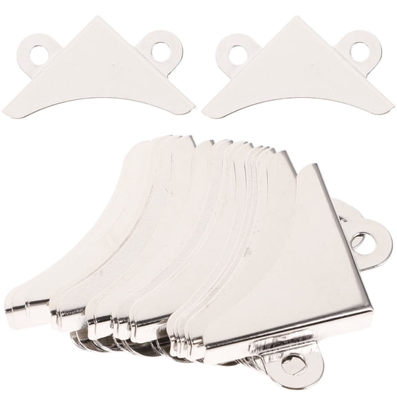 Amosfun 100Pcs Iron Corner Protectors Silver for Home Improvement