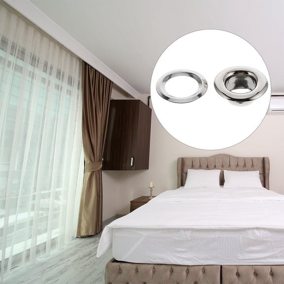 Amosfun 100pcs Curtain Eyelets and Grommets for Homeowners Brass Ring