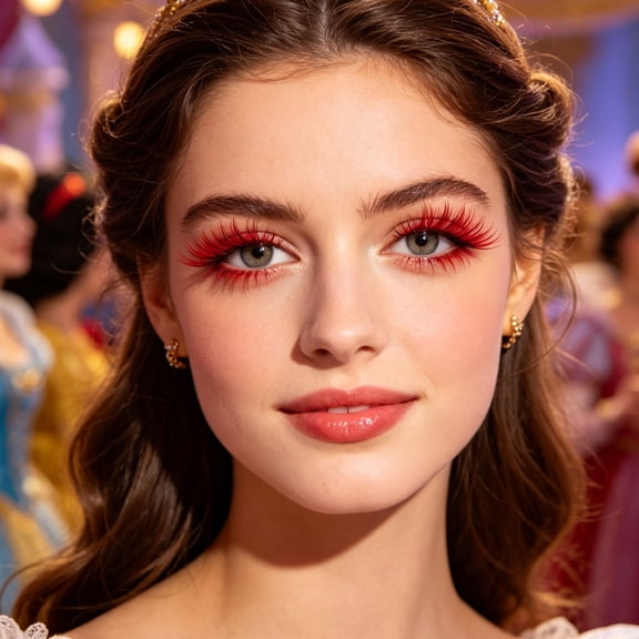 Amosfun 10 Pairs Red Cat Eye False Eyelashes, Dramatic Artificial Fiber Lashes, Makeup Extension Strips for Party Cosplay Look