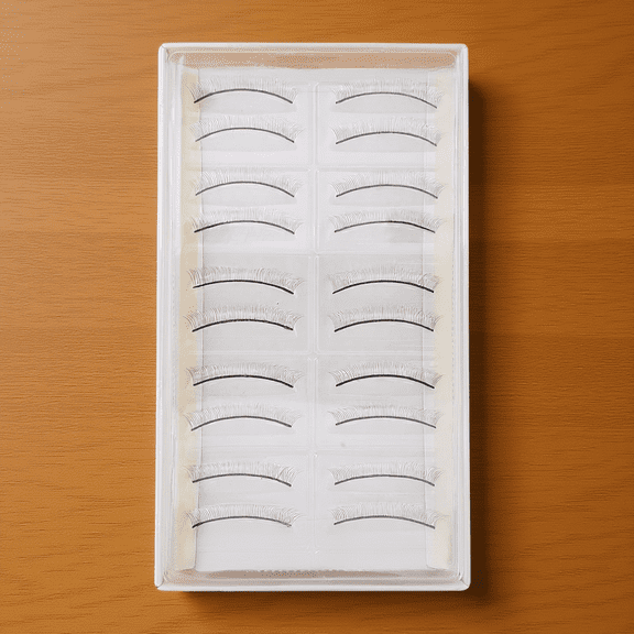 Amosfun Simulation False Eyelashes Black Fiber for Mannequin Practice 10Pairs