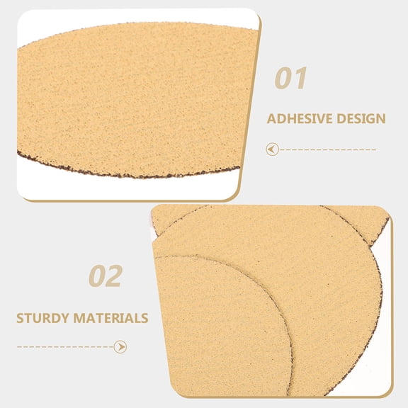 Amosfun 10Pcs 100 Grit Sanding Discs Orange Self Adhesive Round Sandpaper Disks for Sanding
