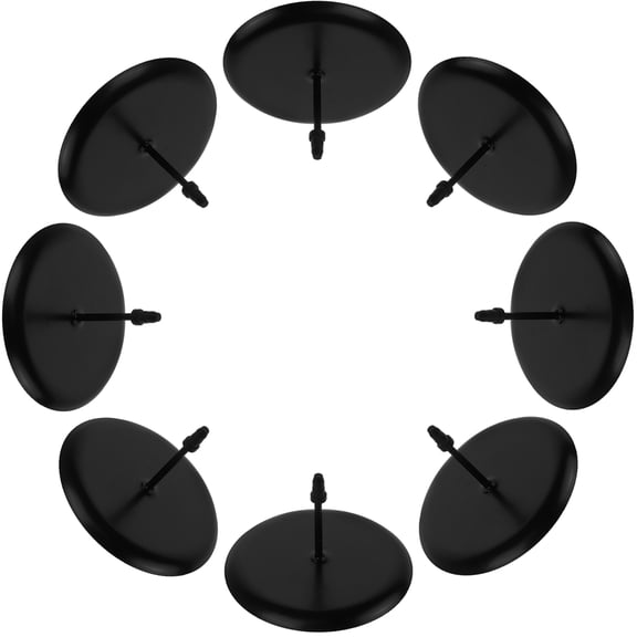 Amosfun 10Pcs Black Metal Candle Stand Fixators Lightweight Candle Clips for Thanksgiving and Christmas