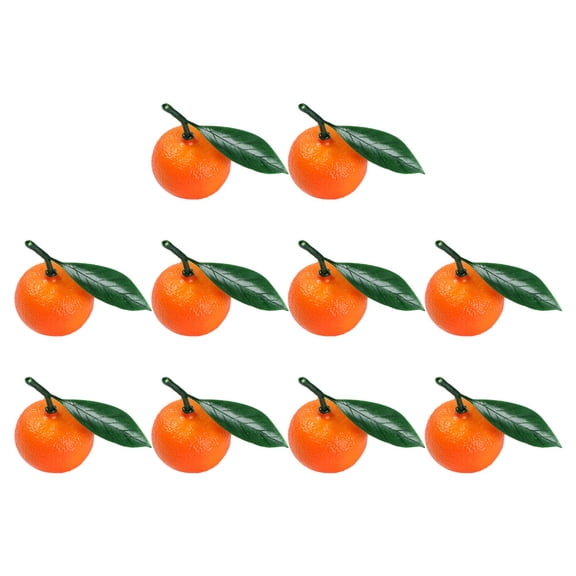 Amosfun 10Pcs Fake Oranges Simulation Oranges Models Vivid Decoration Props
