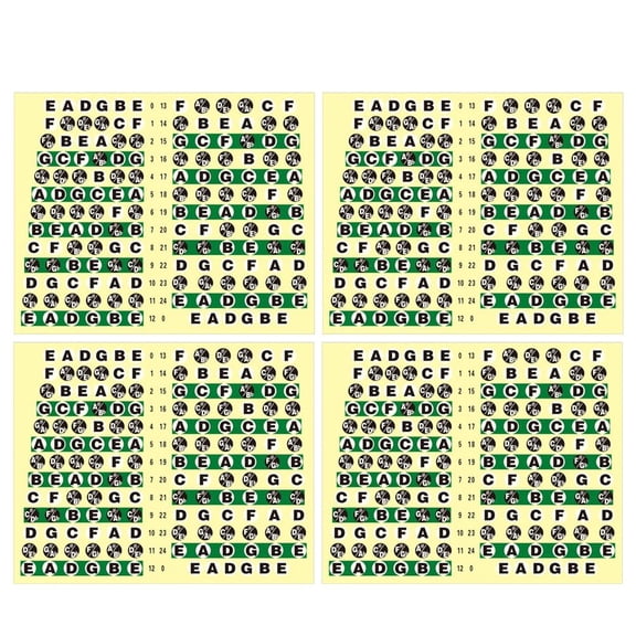 Amosfun 10Pcs Guitar Fretboard Sticker Transparent Note Labels for Acoustic and Electric Guitar Easy to Install