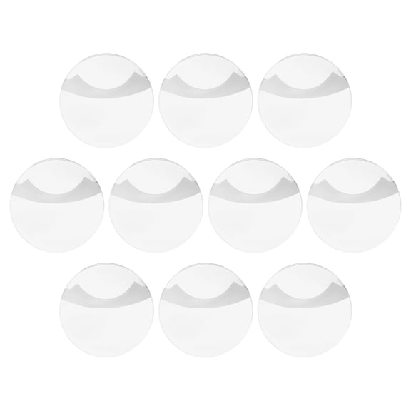 Amosfun 10Pcs Heavy Duty Round Badge Holder Transparent Plastic Cover for Secure Badge Protection