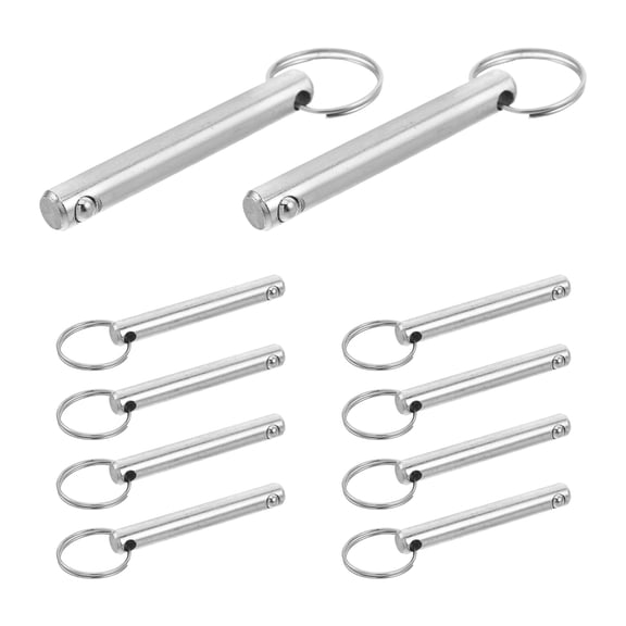 Amosfun 10Pcs Metal Positioning Pin with Pull Ring Quick Disconnect Spring Loaded Locking Pin