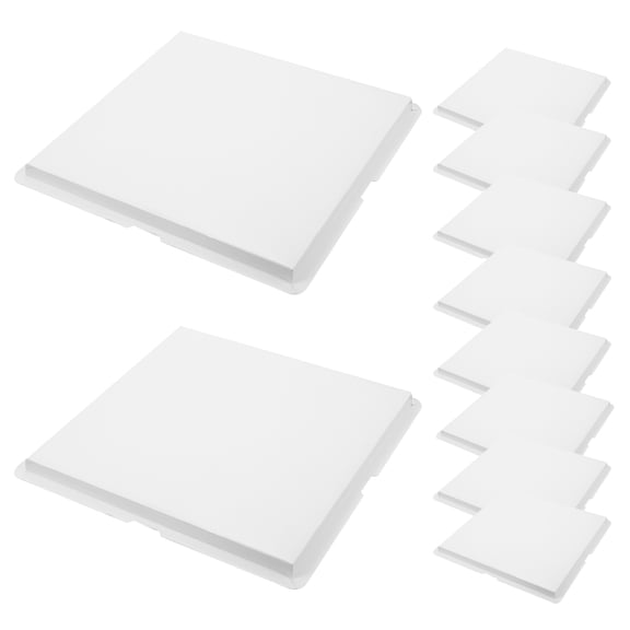 Amosfun 10Pcs Square Cake Boards White Paper Food Display for Party and Display Platters