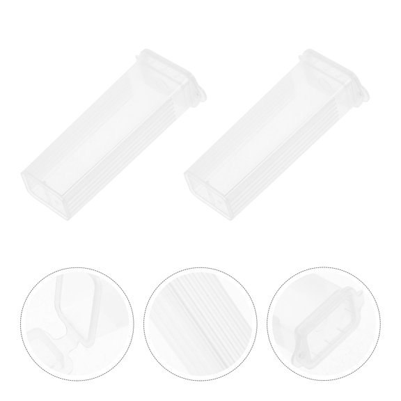 Amosfun 10Pcs Transparent Microscope Slide Organizer Box for Laboratory Pathology Slide Management