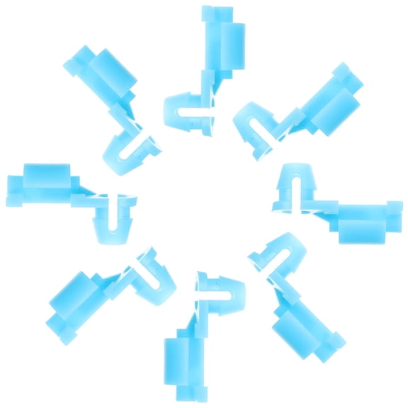 Amosfun 10pcs Sky-blue Car Door Lock Clips Sky-blue PP For Effective Vehicle Maintenance