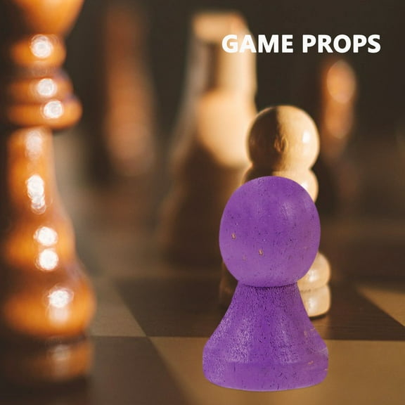 Amosfun Lotus Wood Chess Pieces, Assorted Colors, Ideal for Multiple Tabletop Games