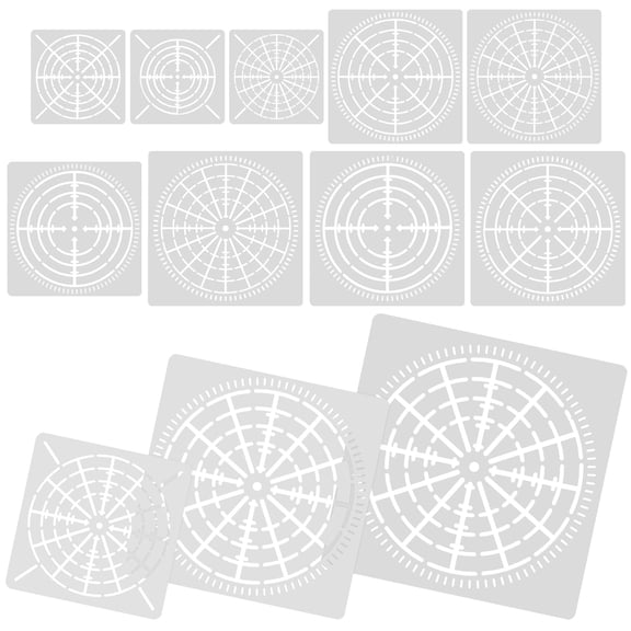 Amosfun Portable White Dot Stencil Template for Decorative Painting on Fabric Wood and Walls