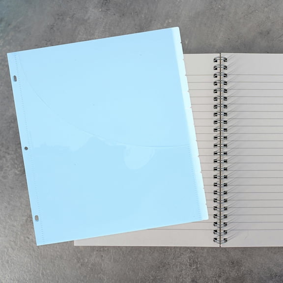 Amosfun 12Pcs Discbound Dividers with Pockets for Letter Size Paper Office Use