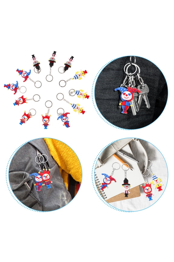 12Pcs Clown Keychains Key Protection Random Color for Keys