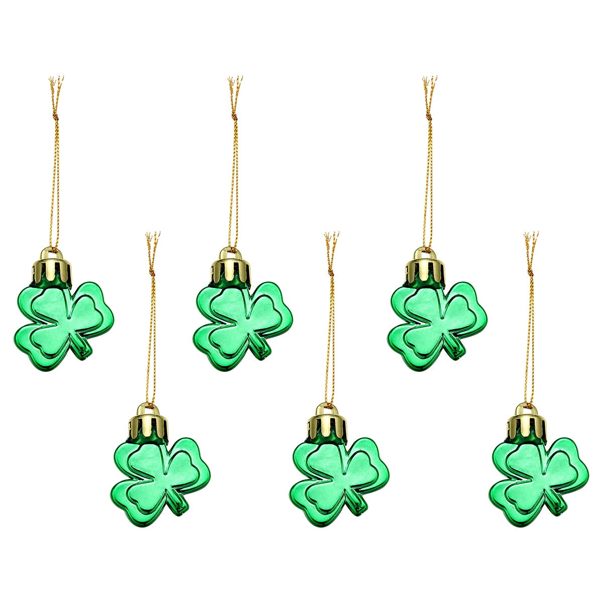 Amosfun 12pcs Shamrock Hanging Pendant Lucky Irish Party Hanging