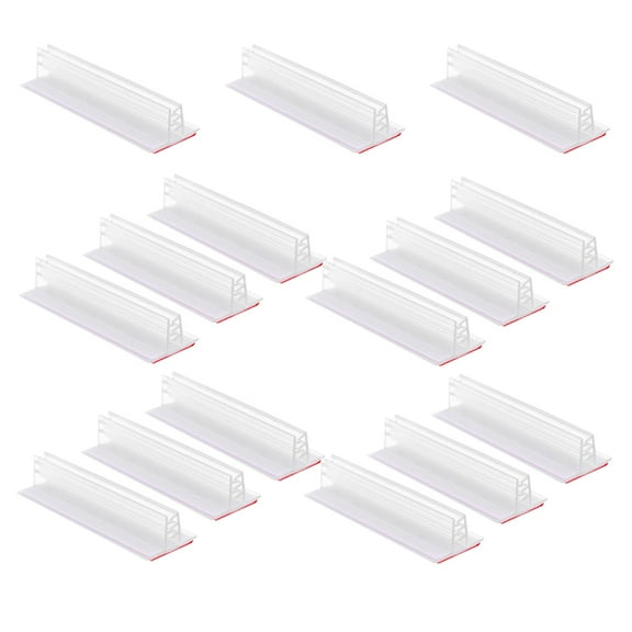 Amosfun 15pcs Transparent PVC Display Equipment Sneeze Guard Holder for Restaurants