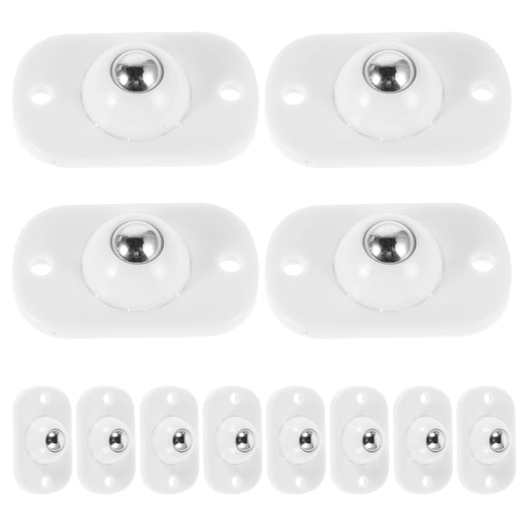 Amosfun 16PCS Durable and Strong Ball Caster Wheels White for Easy Mobility in Home Improvement Projects