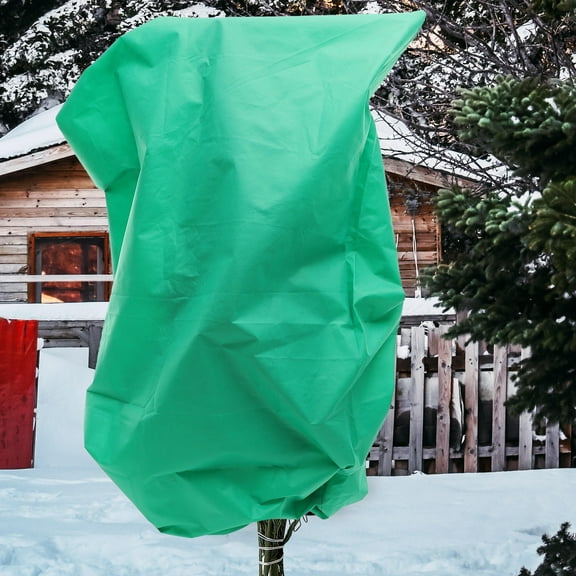 Amosfun 1Pc Green Non-Woven Plant Protector Fabric for Frost and Weather Resistance