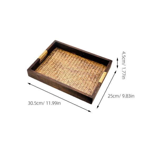 Amosfun Wood Vanity Tray 1-Pack for Kitchen, Bathroom, Home Organization and Decorative Storage
