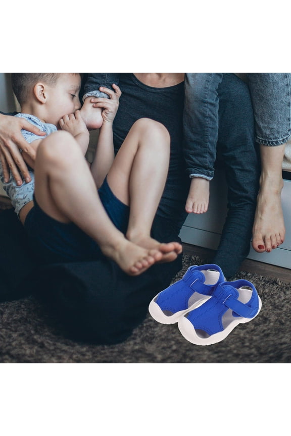 1 Pair Closed Toe Sandals Lightweight Breathable Beach Shoes with Comfortable Round Toe Cap