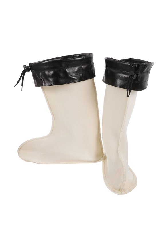 1Pair Soft White Cloth Rain Boot Liner Detachable Warm Inner Sleeve for Cold Weather