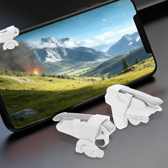 Amosfun 1 Pair Portable Mobile Game Controller Trigger for Smartphones Compatible with Most Models
