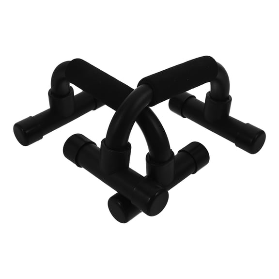Amosfun 1Pair Pushup Frame Black Sturdy Pushup Bars for Chest Shoulder and Triceps Training