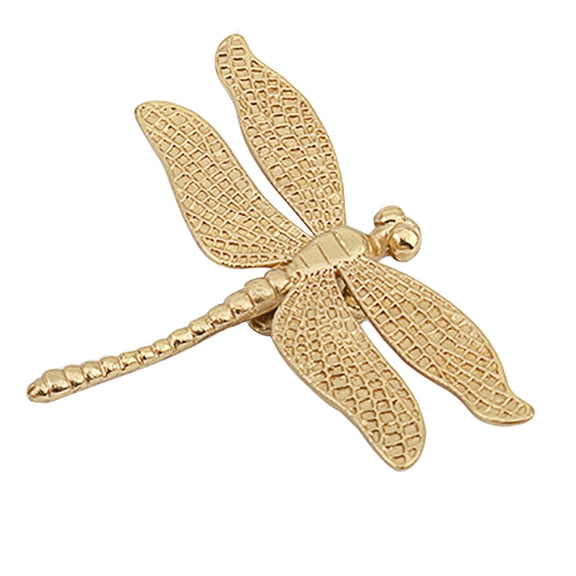 Amosfun 1Pc Decorative Brass Knob Pull Dragonfly for Home Decoration Use
