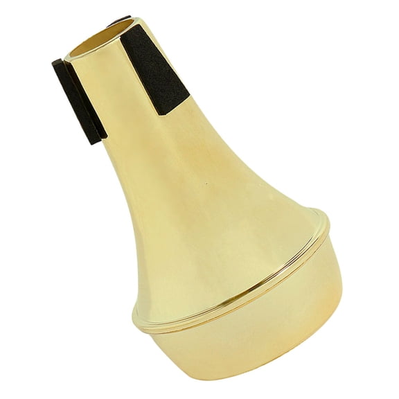 Amosfun Portable Golden ABS Trumpet Mute for Practice and Performance Suitable for All Occasions 1 Piece
