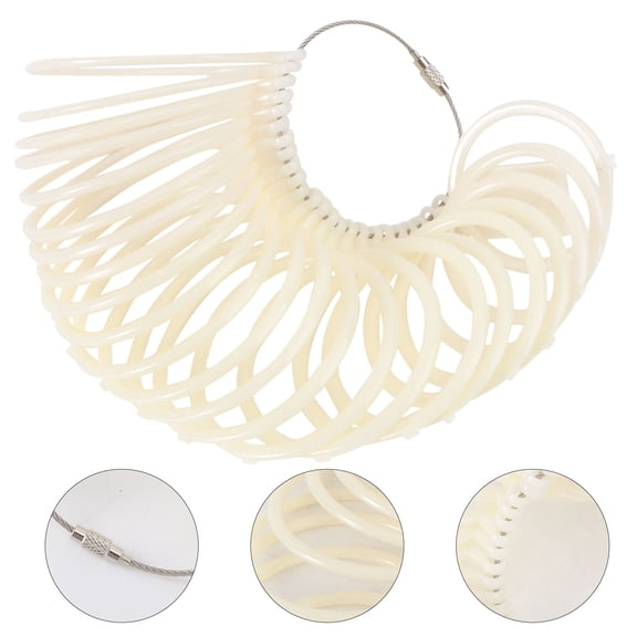 Amosfun Portable Beige Bracelet Sizing Tool with Circular Design for Precise and Accurate Wrist Measurement