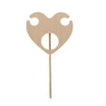 thumbnail image 1 of Amosfun Foldable Wine Table Khaki Wood Heart Design Portable Home Use, 1 of 7