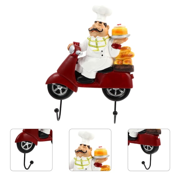 Amosfun 1Pc Removable Red Wall Hook with Strong Load Bearing for Key Rings and Kitchen Tools