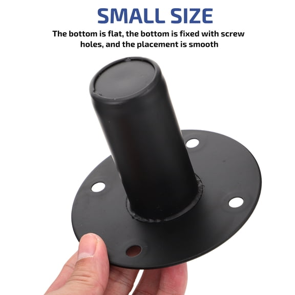 Amosfun 1Pc Professional Iron Speaker Mount Bracket Base with Wear Resistant Black Coating