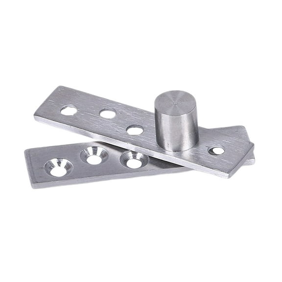 Amosfun Self Closing Door Pivot Hinges Stainless Steel Silver 1Pc Furniture Hinges