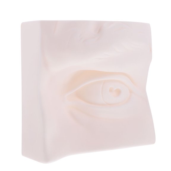 Amosfun 1Pc White Sketch Art Model Sense Organ Sculpture Soft Plastic Desktop Ornament