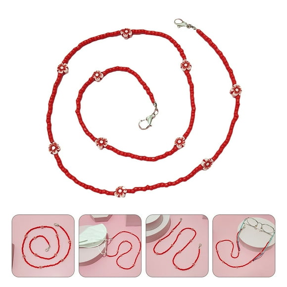 1Pcs Adjustable Mask Extender Strap Beaded Safety Lanyard for Shopping Travel