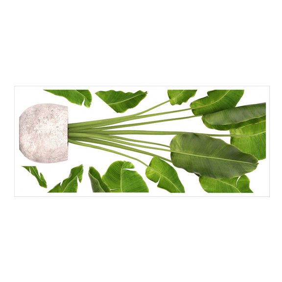 Amosfun 1Set Adhesive Potted Plant Wall Decal Green Bonsai Mural Decoration for Indoor Walls