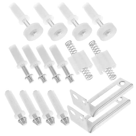Amosfun 1Set Barn Door Hardware Plated Silver Metal Pivot Folding Door Repair Kit with Guide Wheel