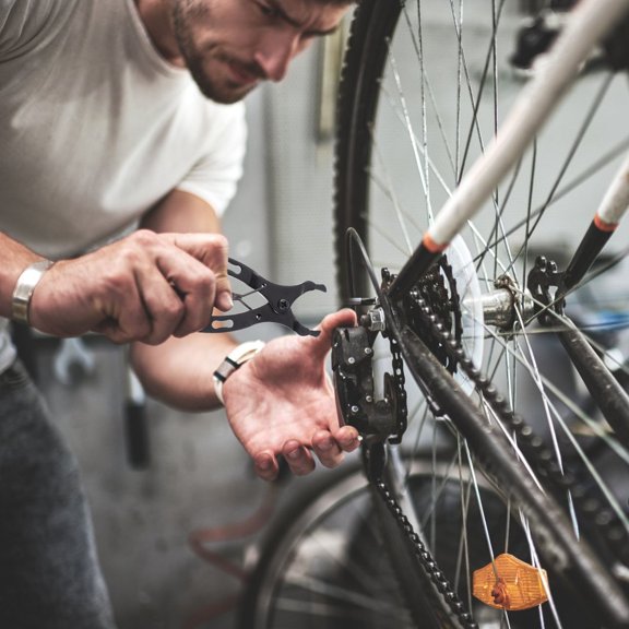 Amosfun 1Set Bike Chain Breaker and Link Pliers Black Steel Chain Repair Tool for Quick Installation and Removal