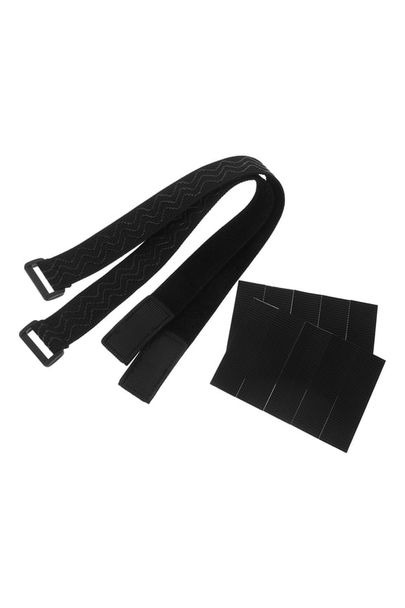 1Set Black Boot Belt Strap with Hook and Loop Fastener for Enhanced Stability and Slouch Prevention
