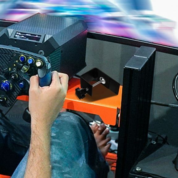Amosfun 1Set Black Joystick Desk Mount with Drift Joystick Rack for Racing Game Mount