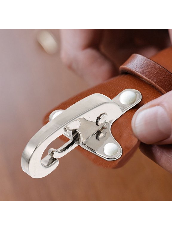 Plated Silver Zinc Alloy Versatile Clip Buckle for Coats and Bags 1Set