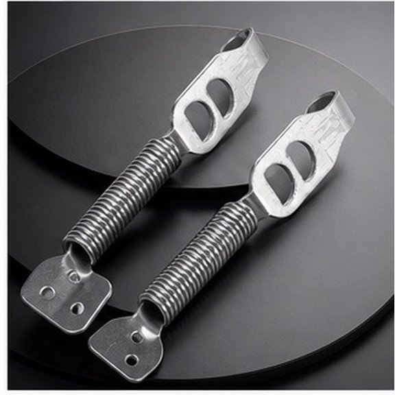 Amosfun 1Set Universal Car Hood Latch Kit Aluminum Alloy Hood Springs for Secure Fit Plated Silver