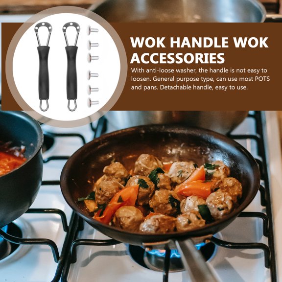 Amosfun Universal Pan Handle Black Bakelite Heat Resistant Grip for Kitchen 1Set
