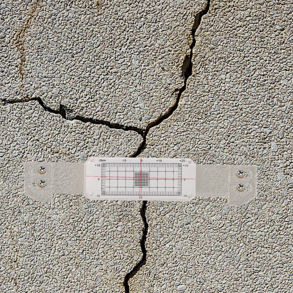 Amosfun 1Set Yellow Acrylic Crack Ruler for Architecture High Precision Crack Width Measuring Tool