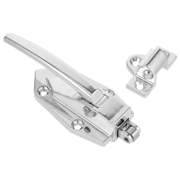 Amosfun 1Set Zinc Alloy Heavy Duty Door Handle for Freezers Ovens and Coolers Plated Silver Finish