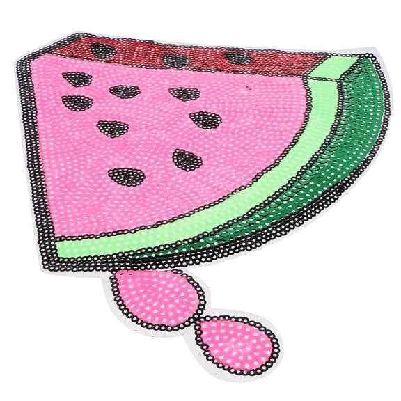 Amosfun 1pcs Watermelon Shaped Patches for Clothes Pink Nonwovens DIY Handmade Decoration for Crafts