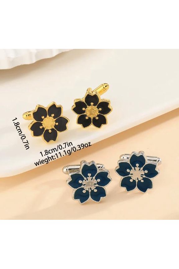 2 Pairs Shirt Sleeve Button For Women Alloy Assorted Color Vintage Formal Wear Accessories