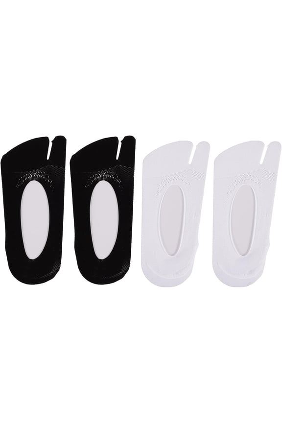 Amosfun 2 Pairs Flip Flop Socks Invisible Tabi Geta Socks Japanese Style Flip Flop Socks Split Toe Topper Stocking For Women