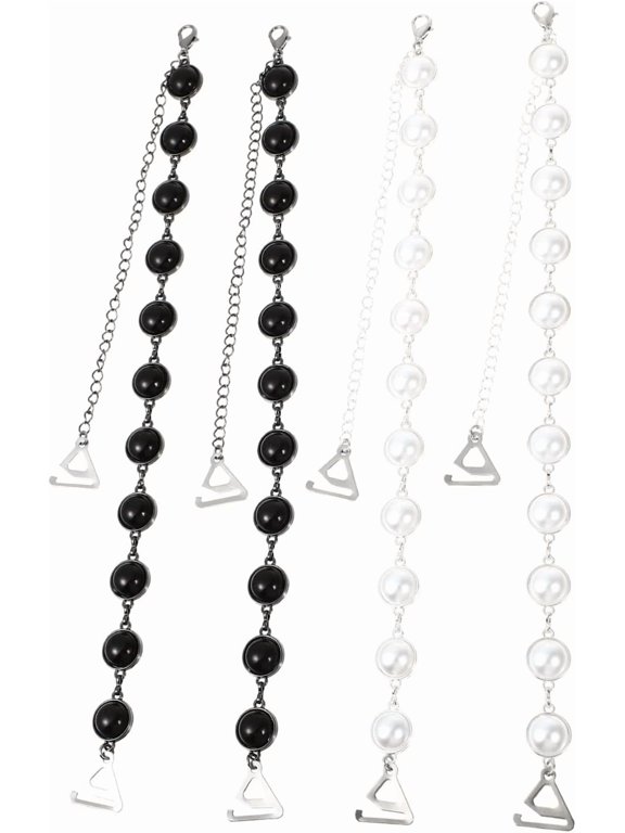 Amosfun 2 Pairs Pearl Bra Straps Adjustable Bra Straps Women Pearl Bra Straps For Wedding